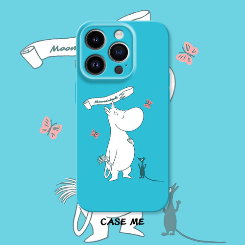 嗅嗅扑蝴蝶姆明适用iphone16/15pro苹果17Promax华为P70/MATE70/vivox100/X90/S19/oppoReno11/Reno10手机壳