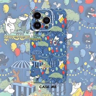 适用iphone16/15pro苹果13/14Promax华为P70/NOVA13/荣耀300/magic7/6/5/4小米15/14/vivox200卡通姆明手机壳