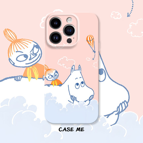 云畔嬉游姆明适用iphone16/15pro苹果17Promax华为P70/Nova13/vivox200/oppoReno15小米15/14红米K80手机壳