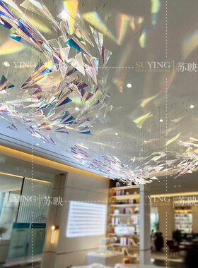 售楼部沙盘七彩炫纸空中飞机吊饰
