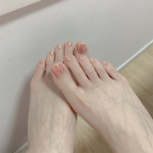 贴片金色人鱼姬防水持久可拆脚趾