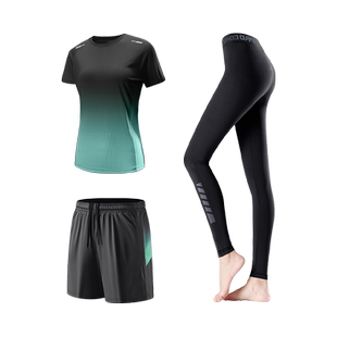 跑步运动套装女健身瑜伽服夏季速干衣大码羽毛球骑行晨跑2026新款