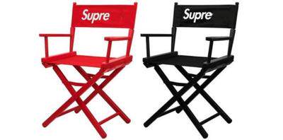现货Suprem19ss week4 折叠椅 导演椅 实木凳子钓鱼野外露营椅