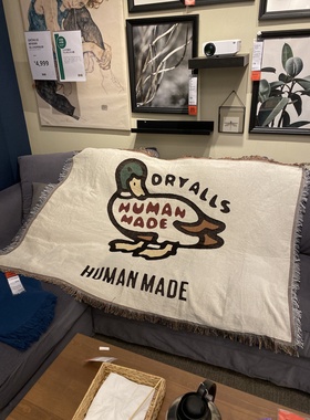 现货DrewHouse贾斯丁比伯居家系列笑脸毯子床边毯铺床卧室沙发用