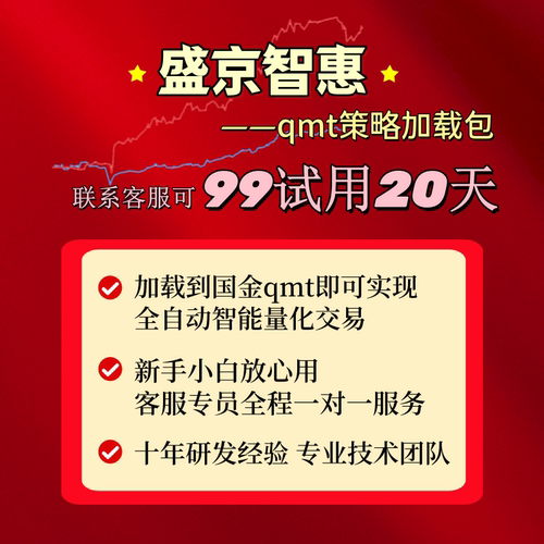 盛京智惠99元试用20天大A全自动AI智能量化交易机器人系统策略