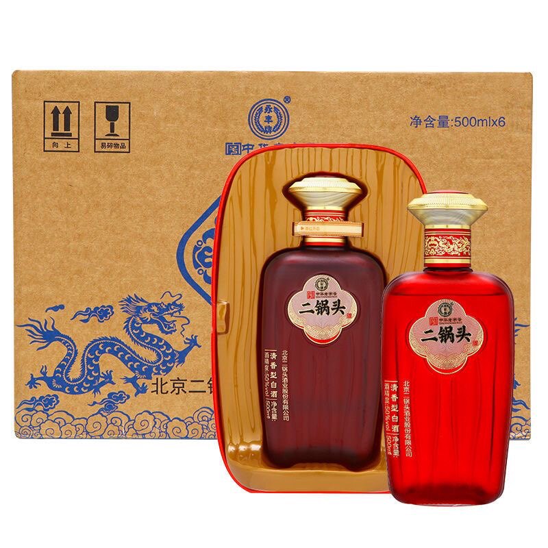 永丰牌北京二锅头 太空舱(红)50度 清香型礼盒装 500ml*6瓶 /整箱