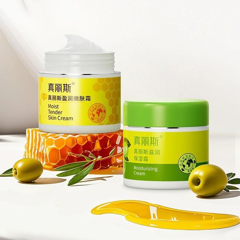 真丽斯蜂蜜盈润嫩肤滋养霜80克丰橄榄保湿霜蕴含天然蜂胶精华