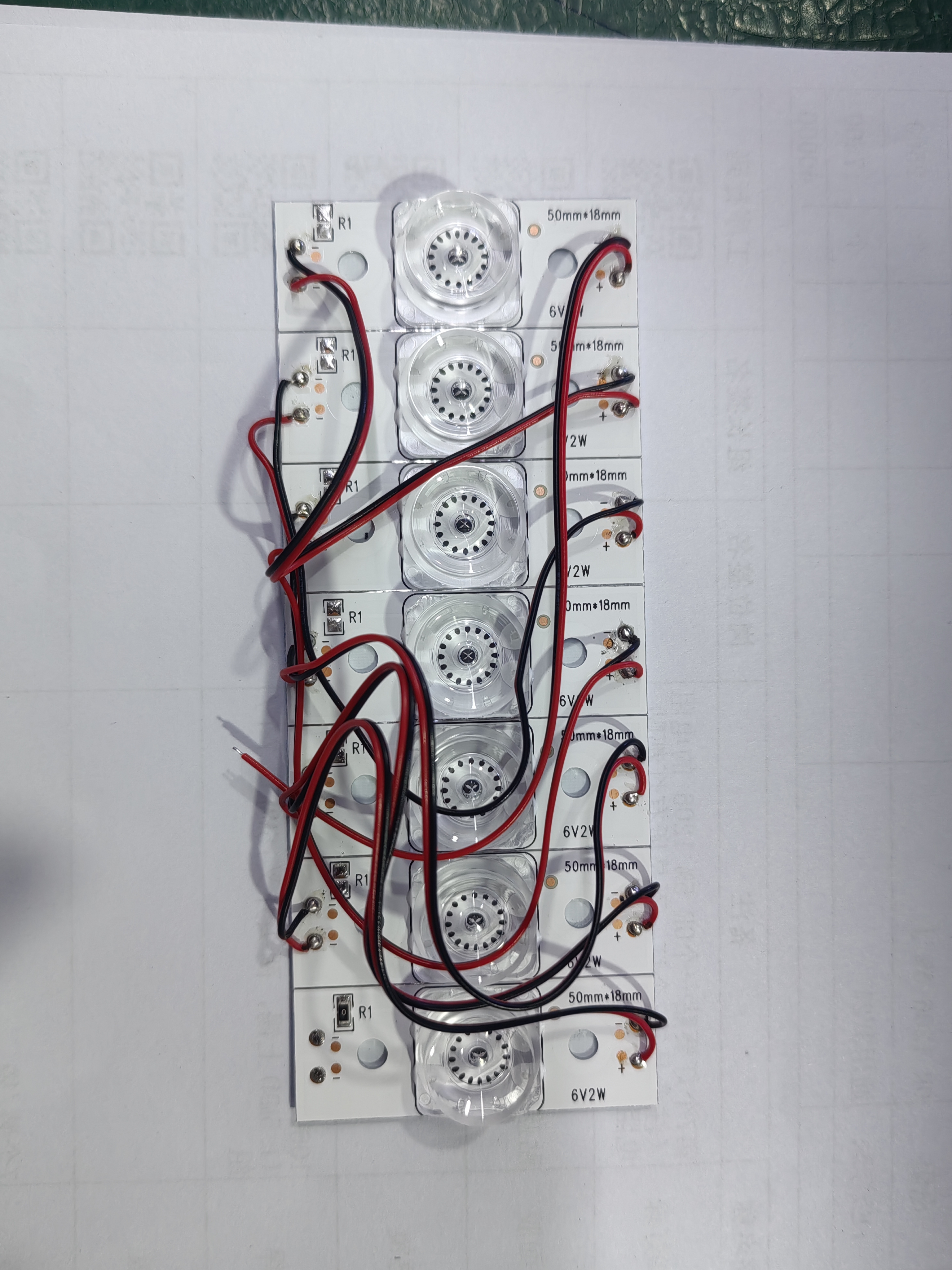 LED灯珠单灯3V6V2W凸镜凹镜透镜高亮度液晶电视维修改装通用灯条