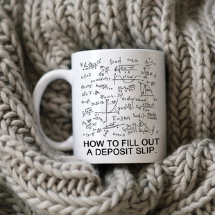 Teller银行工作职员马克杯水杯存款 Banker Bank Slip 单 Deposit
