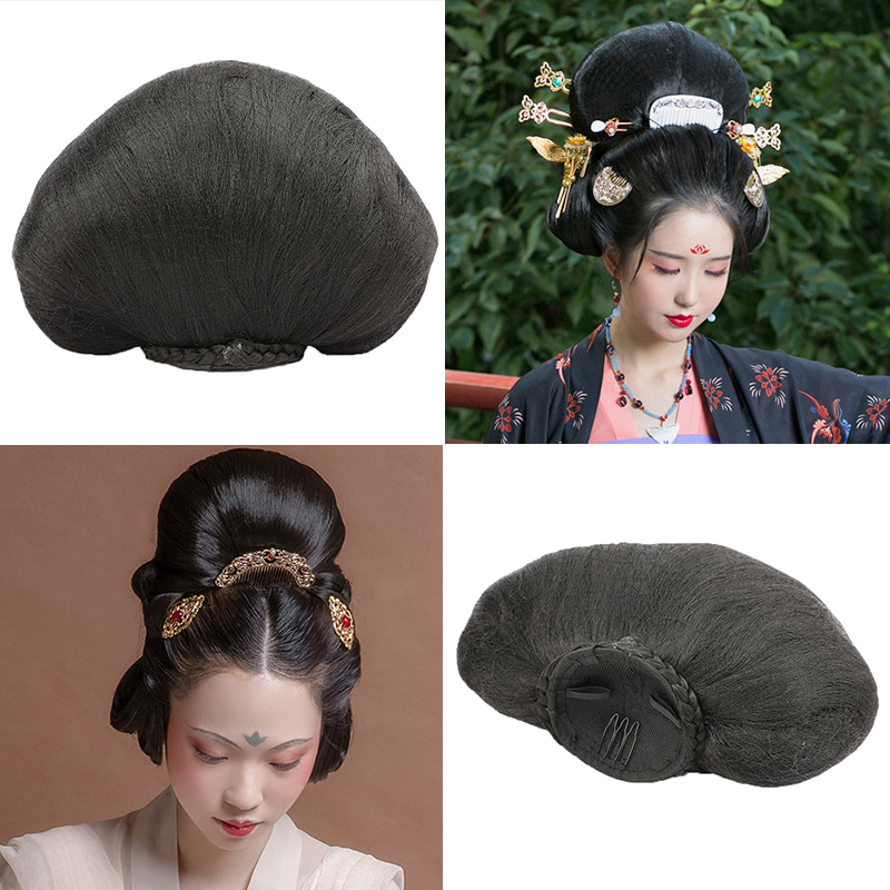 走天涯汉服婚礼元宝髻古装假发发髻古风明制发包舞台唐朝头发造型