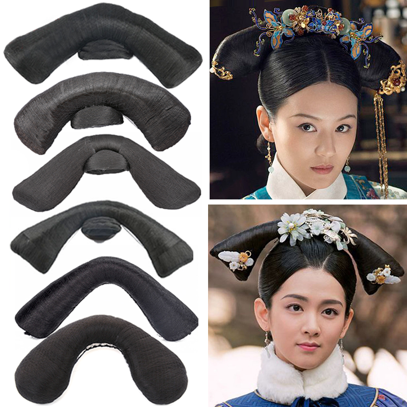 古装如懿传同款旗头假发燕尾影楼写真演出皇后妃子旗装假发旗头