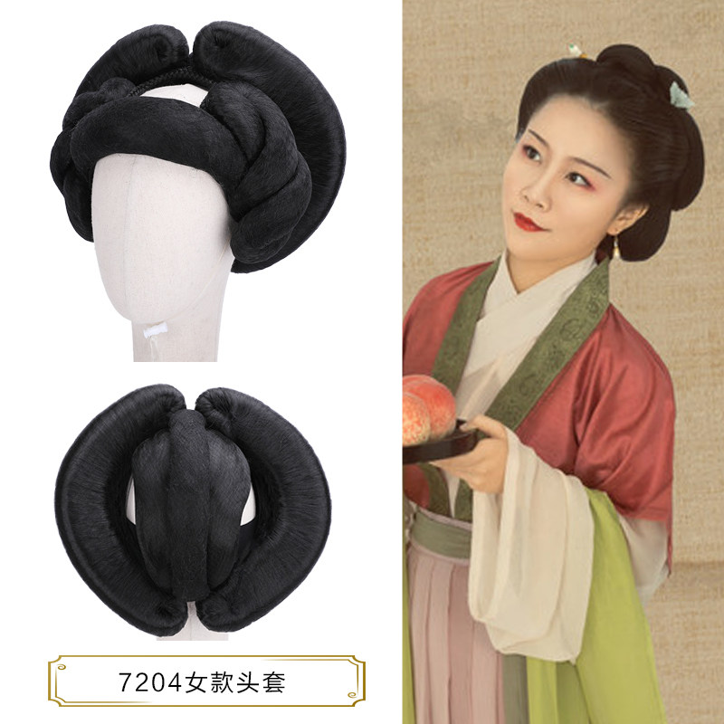 唐仕女假发头套古风装扮cos发型明宋制古装汉服造型打底发套7204