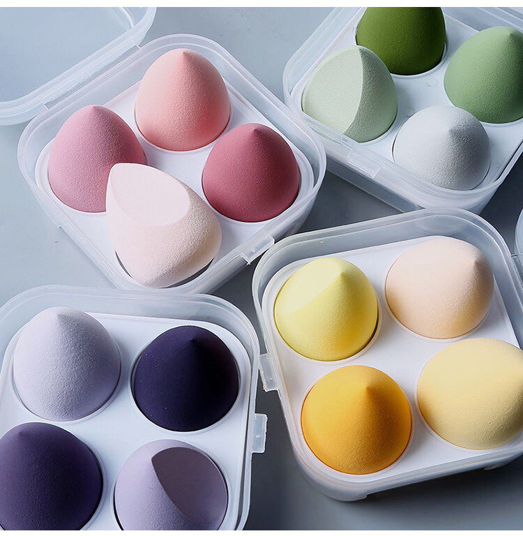 美妆蛋不吃粉超软定妆粉扑海绵脸部优质收纳盒干湿两用彩妆化妆蛋