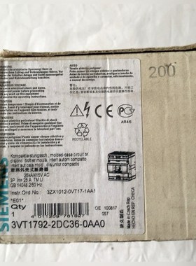 塑壳断路器3VT1792-2DC36-0AA0 议价