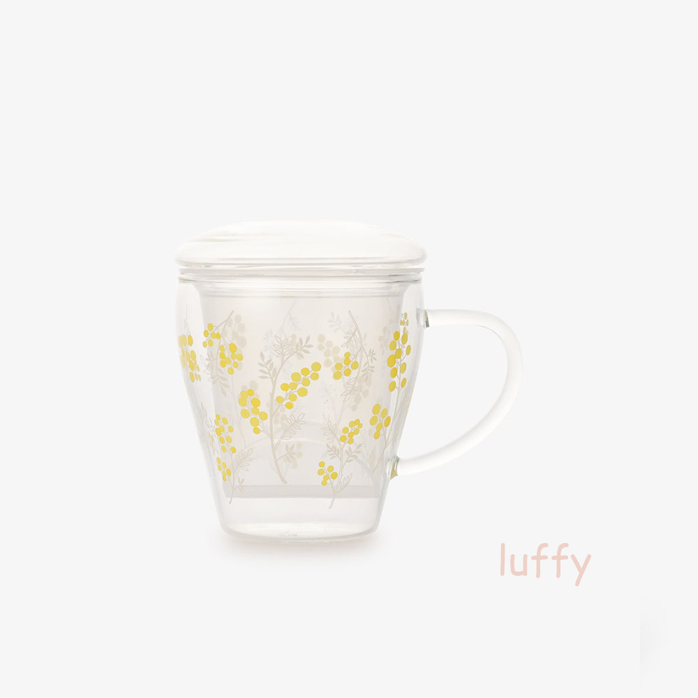 日本afternoontea小清新耐热玻璃杯茶杯带茶滤