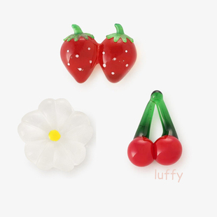 日本afternoontea可爱草莓樱桃玻璃筷子托筷子架