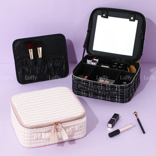 日本francfranc花呢系列首饰收纳盒化妆包收纳包