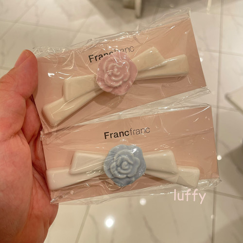 日本francfranc陶瓷花朵筷子托餐具托