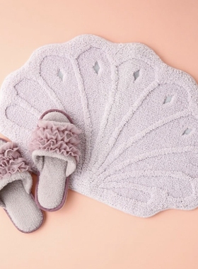 日本francfranc精美室内地垫贝壳造型地垫防滑垫脚垫