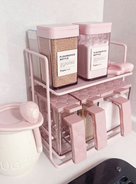 日本francfranc厨房调料盒置物架盐糖收纳盒