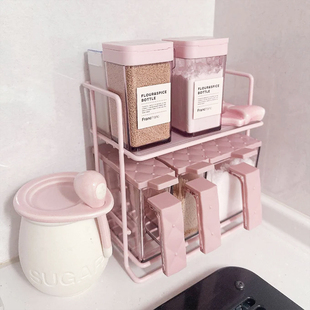 日本francfranc厨房调料盒置物架盐糖收纳盒