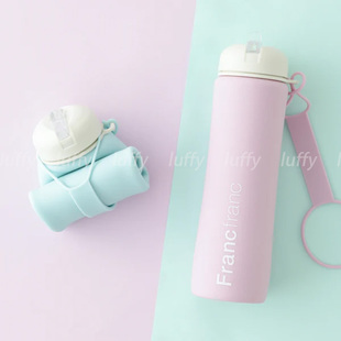 日本francfranc便携折叠旅行水杯硅胶随手杯