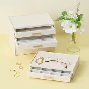 日本francfranc抽屉式首饰收纳盒饰品收纳盒