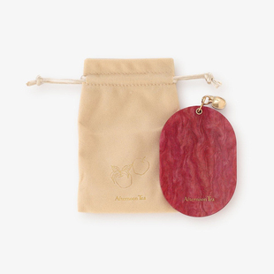 日本afternoontea新年红色苹果小镜子随身化妆镜子