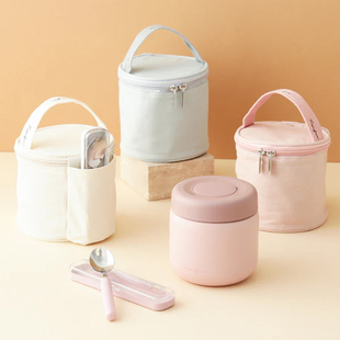 日本francfranc简约便携小容量便当盒保温杯午餐盒筷子勺子