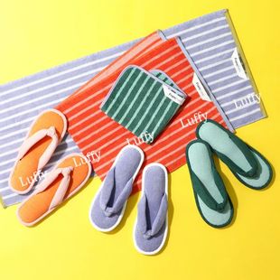 日本francfranc棉麻人字拖鞋居家凉鞋