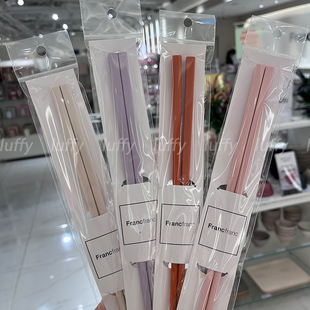 日本francfranc彩色硅胶长筷子烹饪筷子