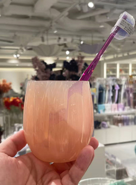 日本francfranc树脂漱口杯透明饮料杯