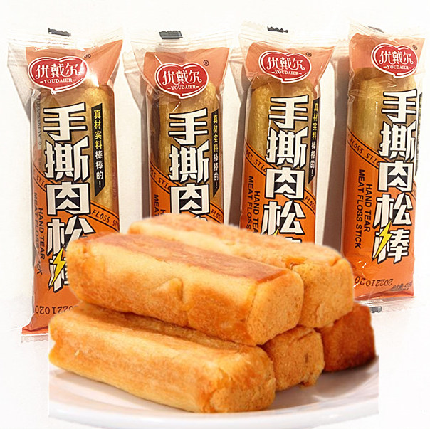优戴尔手撕肉松棒小包装香甜肉松条传统糕点点心早餐充饥零食,零食/坚果/特产,肉松饼,淘宝优惠券,粉丝福利购,淘宝优惠卷