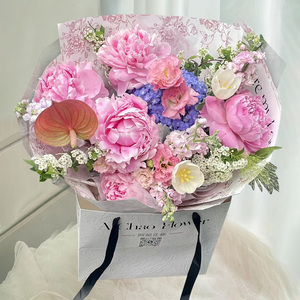 杭州鲜花芍药混搭花束同城送花店