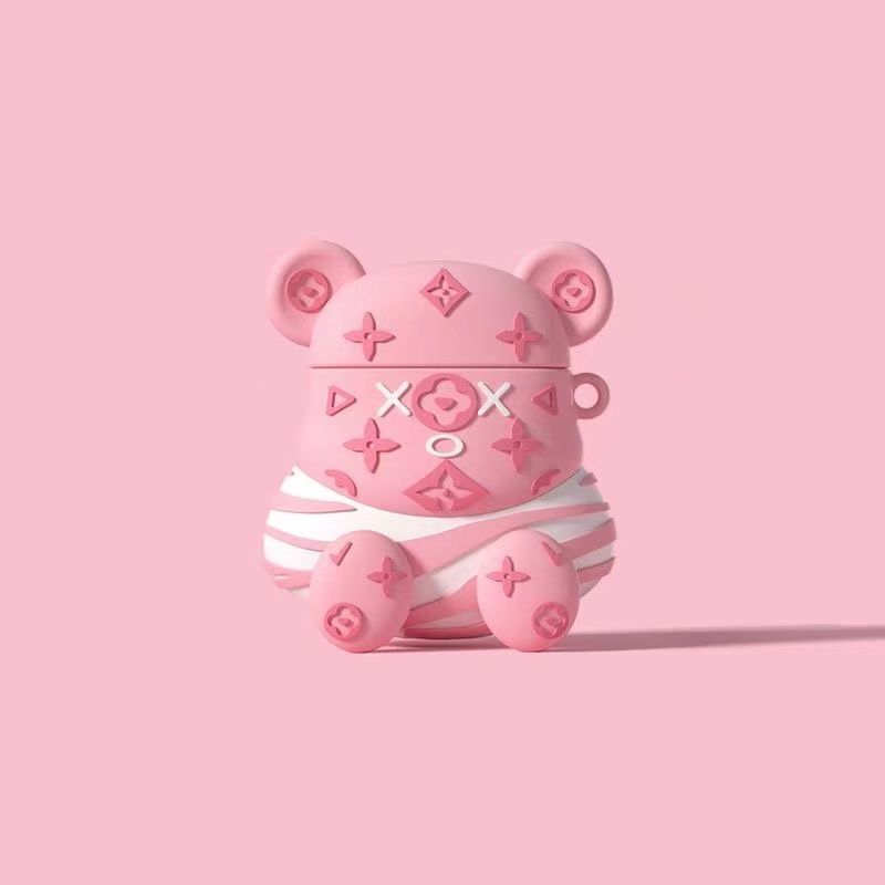 卡通圆形耳机壳适用于影巨人五代pro6/J6国产i63无线蓝牙耳机硅胶保护套可爱软