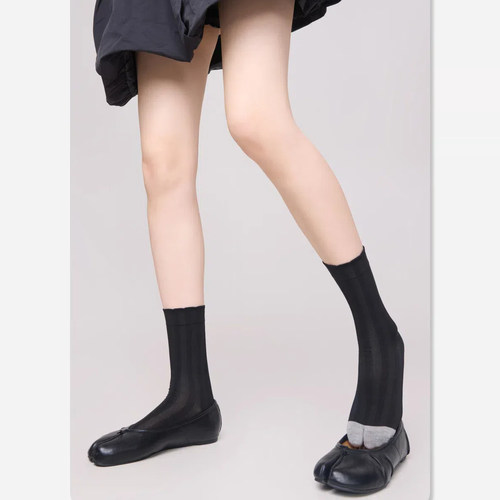 马吉拉tabi分趾袜女春夏季薄款纯棉运动中筒二趾袜袜子女