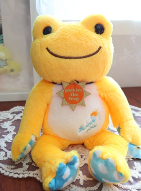 日本正版 pickles the frog可爱泡菜蛙青蛙 微笑娃 毛绒公仔玩偶