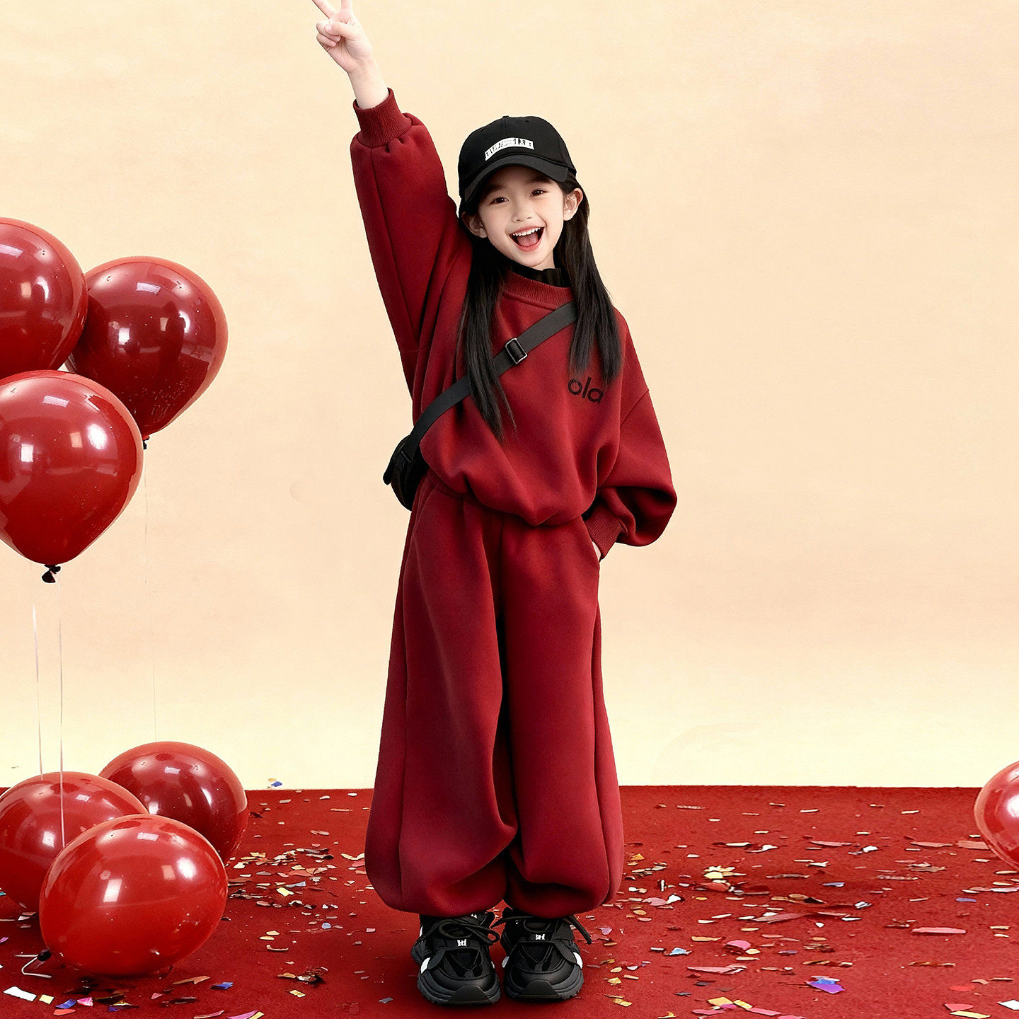 女童冬装套装2025新款本命年12岁女孩新年衣服加绒卫衣儿童拜年服,童装/婴儿装/亲子装,儿童运动套装,淘宝优惠券,粉丝福利购,淘宝优惠卷