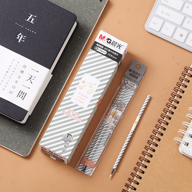 28极细黑色4066适配a7101财务笔 得力s820