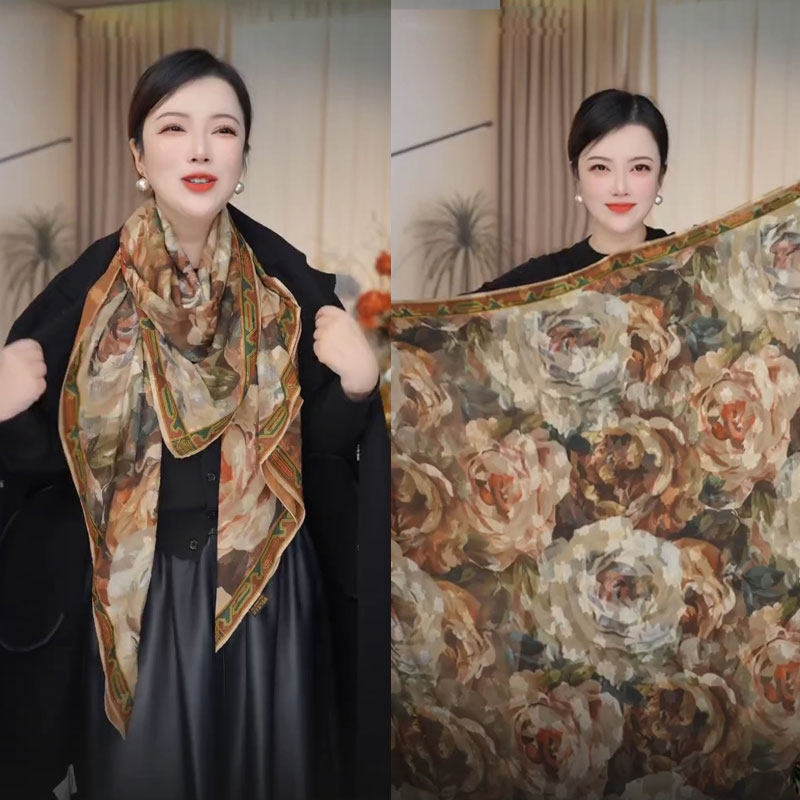 干枯玫瑰140*140剪花烧花时尚女丝巾百搭时尚中国风复古气质披肩,服饰配件/皮带/帽子/围巾,围巾/丝巾/披肩,淘宝优惠券,粉丝福利购,淘宝优惠卷