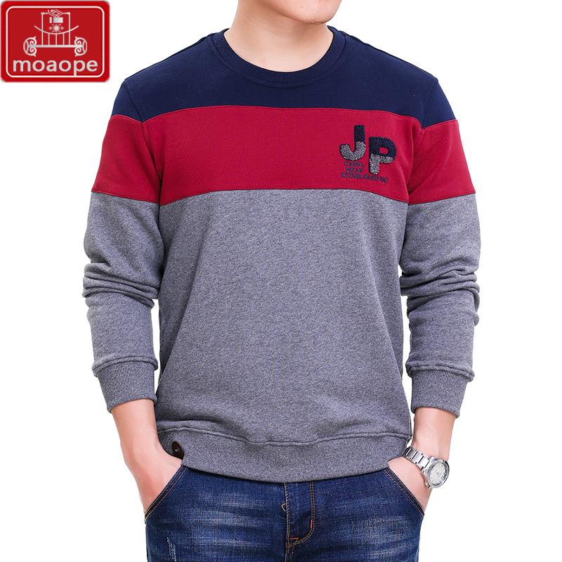 纯棉加大码潮流运动t恤套头卫衣