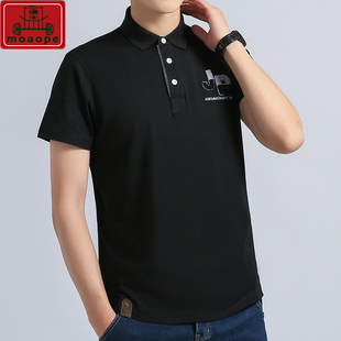 翻领宽松刺绣纯棉短袖 2021夏季 男装 Polo衫 t恤男潮流潮牌保罗 新款