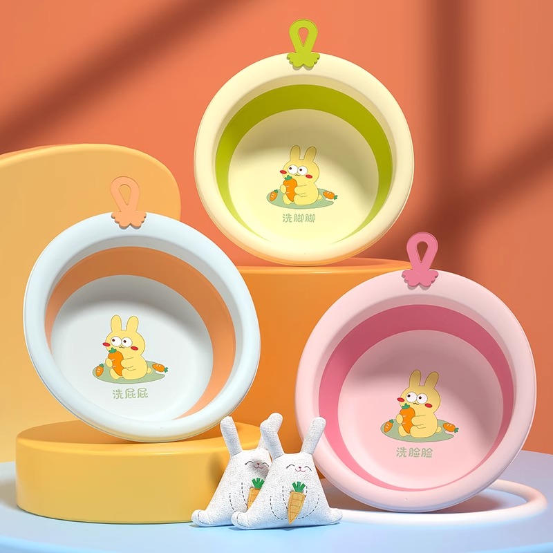 折疊臉盆寶寶專用洗臉盆三件套