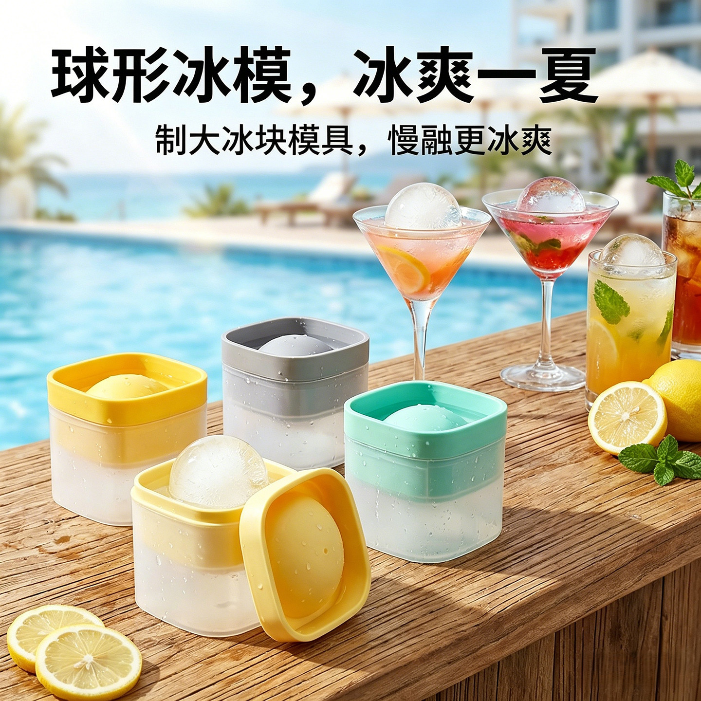 食品级大冰球模具制冰神器威士忌家用冻冰块球形大号硅胶圆形冰格