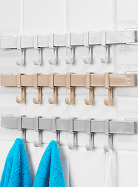 六连挂钩厨房免钉吸盘强力无痕壁挂承重防水粘钩吸盘创意免打孔