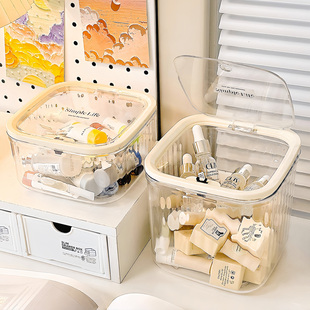 次抛精华收纳盒子桌面亚克力透明桌上化妆品护肤小样小杂物置物架