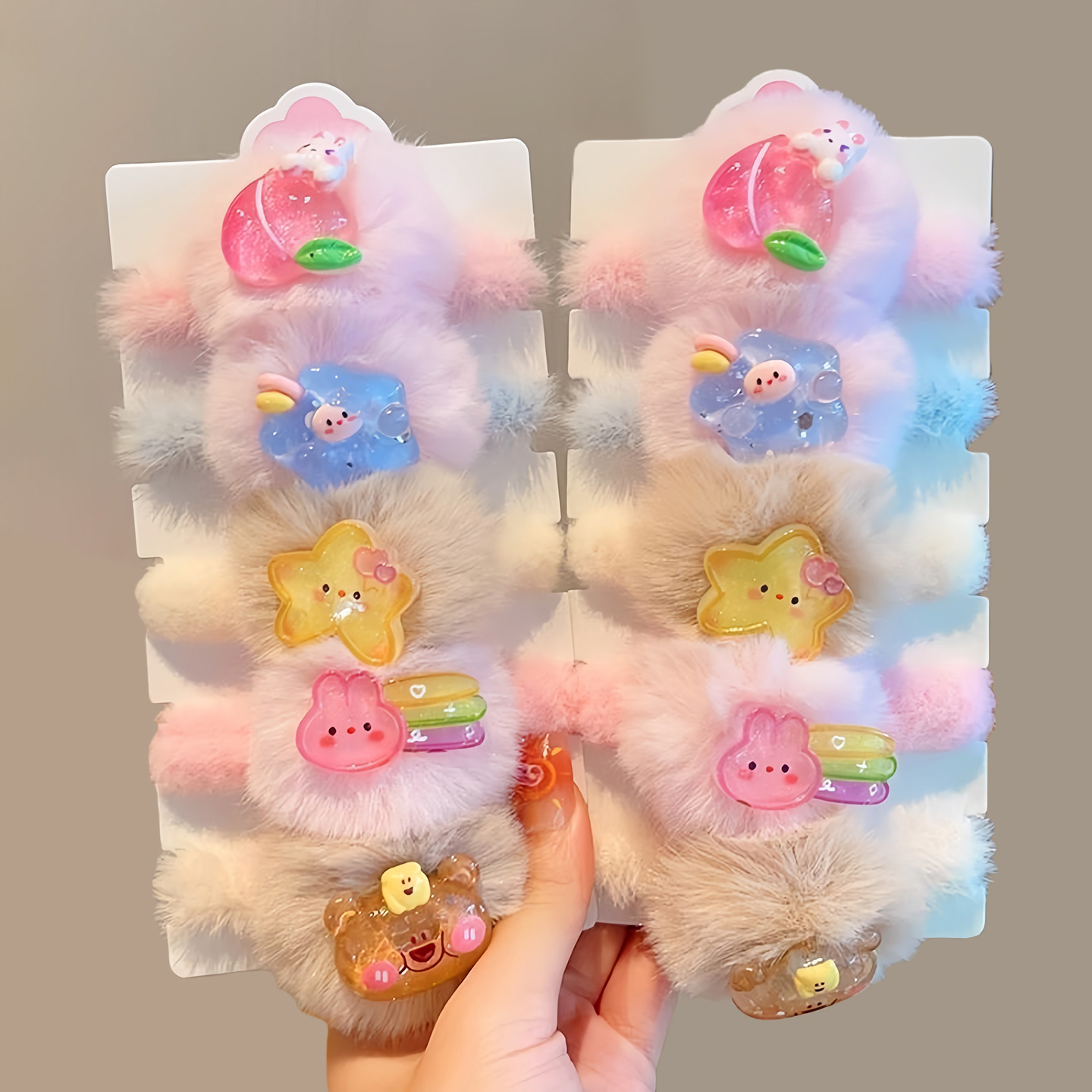 儿童毛绒发圈女童秋冬高弹力百搭