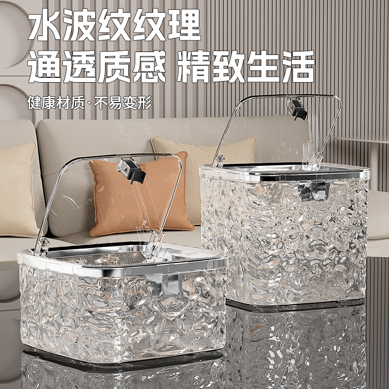 桌面垃圾桶按压式带盖新款高颜值家用客厅办公室桌上卫生间废纸篓