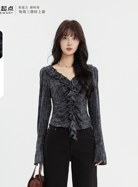 记忆的起点V领针织衫2025冬季新款时尚百搭内搭打底衫女69AD3072Z