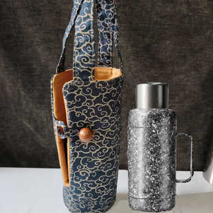 tomic特美刻钛焖茶壶保护套纯棉旧布侧开布杯套茶具收纳袋1000ML